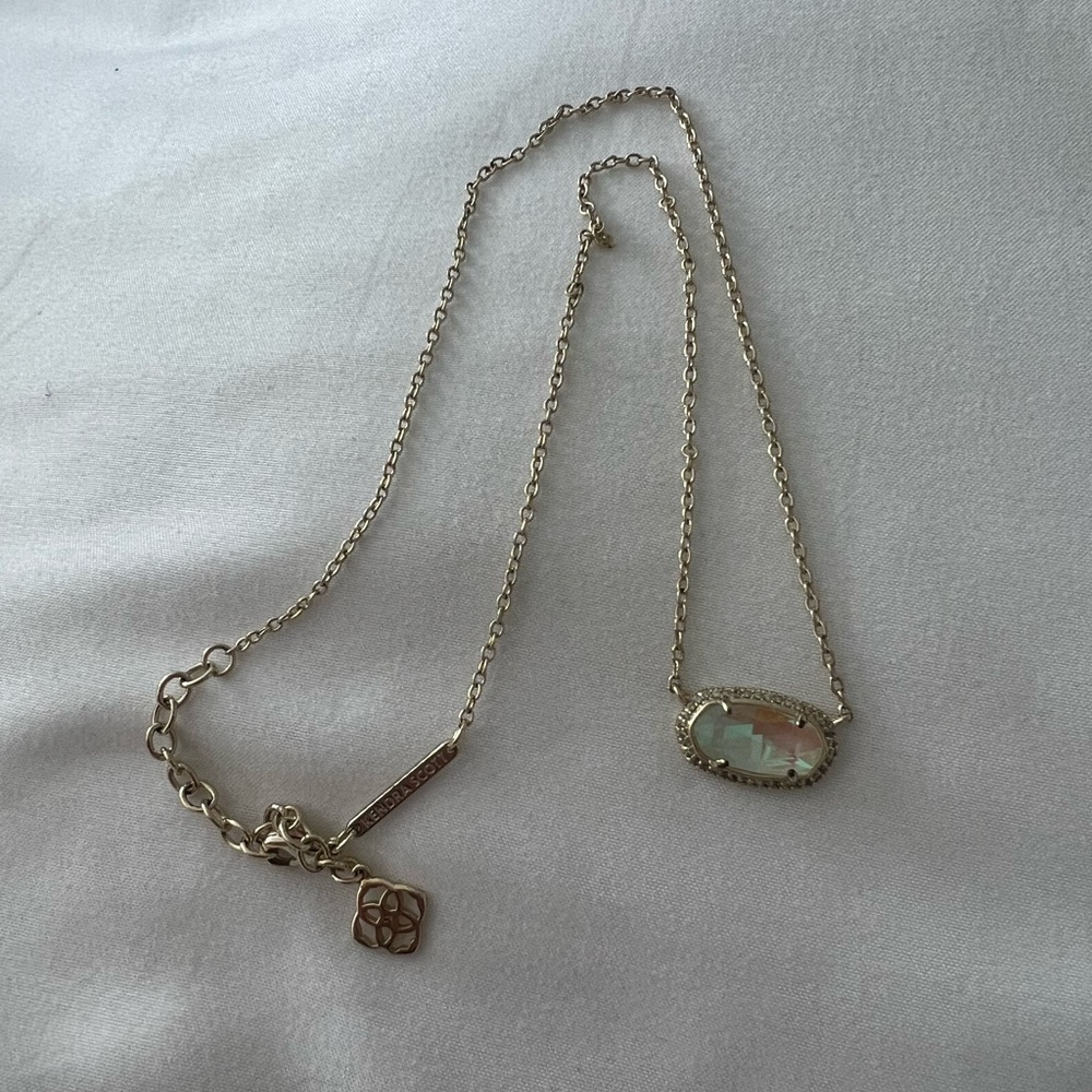 Kendra Scott iridescent gold necklace